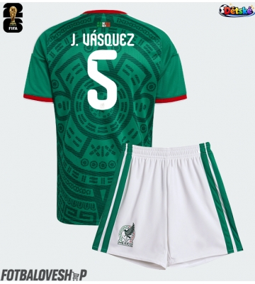 Mexiko Johan Vasquez #5 Dětské Domácí Dres MS 2026 Krátký Rukáv (+ trenýrky)